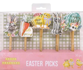 Pack of 30 Party Partners Easter picks in assorted designs.