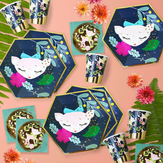 Easter Garden Party NapkinsThe prettiest party napkins with darling woodland animals, perfect for a baby shower, a birthday party, or a tea party! Features gold foil, and coordinates perfectlyCrated