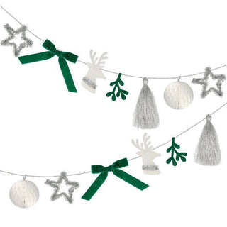 Elegant Christmas GarlandIf you're looking for an elegant festive garland, then you'll love this special creation. It features stars, ribbons, reindeer, mistletoe, honeycomb baubles and shinMeri Meri