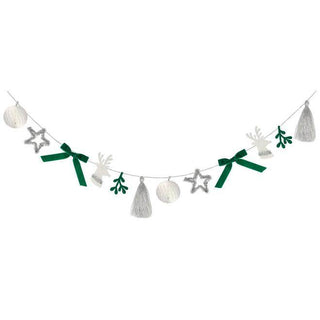 Elegant Christmas GarlandIf you're looking for an elegant festive garland, then you'll love this special creation. It features stars, ribbons, reindeer, mistletoe, honeycomb baubles and shinMeri Meri