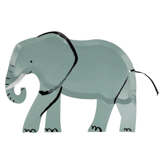 A drawing of an elephant on sustainable FSC paper Meri Meri Elephant Plates.