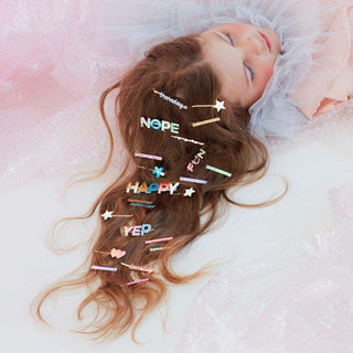 Enamel Week Day Hair SlidesMake your hair look great every day with these fabulous Enamel Week Day hair slides. Beautifully crafted from colorful enamel for a stylish look. Perfect as a littleMeri Meri