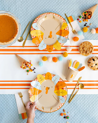 Harvest Turkey Paper Party CupDon't forget to invite Tom Turkey and his flock to your Thanksgiving feast! These party cups add a touch of whimsy to your party table. Designed to look like a cute My Mind’s Eye