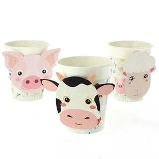 Farm Animal Cups - Compostable6 cups dressed with recyclable paper sleeves. 
- Compostable and recyclable 
- Recyclable packaging without plastic 
- Printed with vegetable inks
-Made in FranceAnnikids