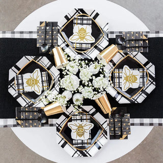 Femme Guest NapkinsEdgy, bold, and stylish, the Jollity &amp; Co Femme Collection is perfect for the entertainer with a rebellious aesthetic. This collection mixes black and white striJollity & Co
