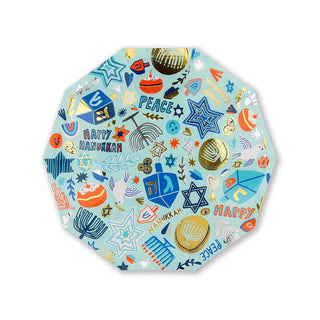 Lights Small PlatesMazel Tov! Featuring a festive color palette and a mix of gold and silver foil, these Hanukkah plates are sure to shine bright for the festival of lights!


IllustraDaydream Society