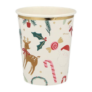 Festive Motif CupsThese fabulous cups are perfect for serving hot or cold festive party drinks in. They're beautifully designed with lots of colorful and gold foil detail, that will bMeri Meri