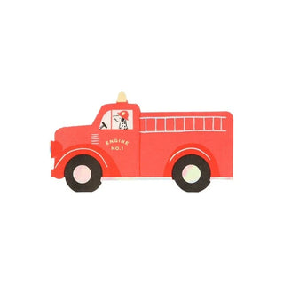 Fire Truck NapkinsThese fire truck napkins are crafted from 3-ply paper, so are practical as well as stunning to look at. The bright colors and holographic foil details will look sensMeri Meri