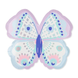 Flutter Large PlatesBeautiful butterflies! Featuring a gorgeous pastel palette and holographic silver foil-pressed elements, these butterfly plates make our hearts flutter. We think theJollity & Co