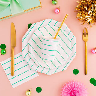Frenchie Striped Clover Large PlatesOoh la la! Inspired by the iconic french breton stripe, these striped napkins are anything but basic. Let them stand alone or mix and match with another pattern to cDaydream Society