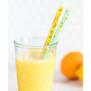 Fruit Basket Reusable StrawsThese straws will be sure to dress up any beverage you may be making! One pack consists of 12 reusable straws. 6 each of 2 unique patterns.My Mind’s Eye