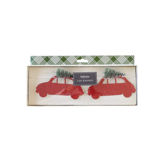 Glitter Cars Christmas BannerDeck the halls this holiday with this classic red glittered car banner. These classic cars have green bottle brush trees on top making them a perfect mantel decoratiMy Mind’s Eye