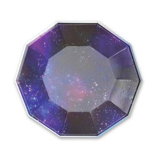 Galactic Large PlatesCalling all space cadets! these plates feature an allover galaxy pattern with a holographic silver foil border, making them perfect for an outer space or star wars pDaydream Society