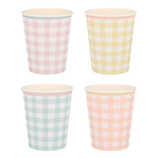 Gingham Cups
Gingham is a gorgeous print for springtime. It looks wonderful on these cups, which are perfect for serving refreshing drinks in for parties or picnics. They have aMeri Meri
