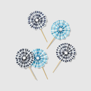 Gingham Pinwheel Fan ToppersHalf the fun of these mini toppers is figuring out where to place them. Part of our collaboration with Reese Witherspoon's Draper James, they have a gingham print thCoterie Party Supplies
