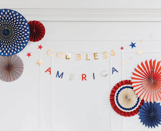 God Bless America Paper Banner SetAdd a classic touch to patriotic flair to your space this Fourth of July with this God Bless America banner set. This die cut word banner comes in two pieces that maMy Mind’s Eye