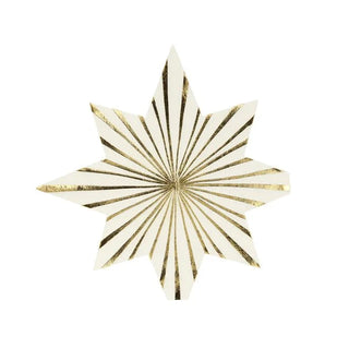 Gold Stripe Star NapkinsThese beautiful star napkins will add a really elegant touch to your festive party table. They are crafted from high quality paper, with shiny gold foil stripes thatMeri Meri