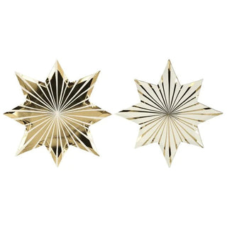 Gold Stripe Star PlatesThese special star plates will look amazing on your festive party table (and look splendid as decorations too!). They are cleverly crafted with two designs that mirrMeri Meri