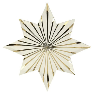 Gold Stripe Star PlatesThese special star plates will look amazing on your festive party table (and look splendid as decorations too!). They are cleverly crafted with two designs that mirrMeri Meri