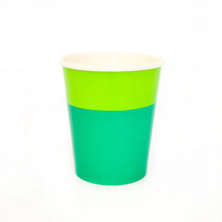 Green and Lime Color Blocked Paper Cup by Kailo Chic