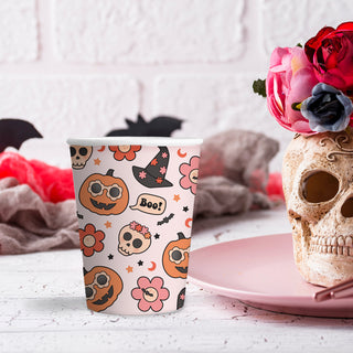 Groovy Halloween Paper CupsGet ready for the GROOVIEST Halloween party with our far-out Halloween paper cups!Your guests will absolutely LOVE these cups. Pair our chic Halloween paper cups witEllie's Party Supply