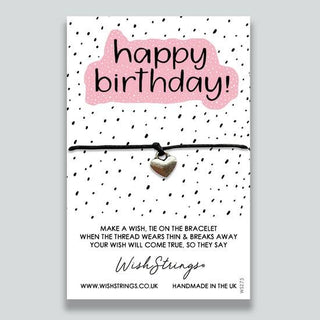 HAPPY BIRTHDAY PINK -WEIGHT - 5g (per unit)
UNIT SIZE - 85mm x 55mm x 5mm
Founded in 2012 WishStrings® present to you a delightful range of WishStrings® Wish Bracelets. Each Tibetan SilvWish Strings