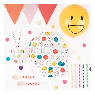 HAPPY FACES PAPER STRAWSThe Most Stylishly Fun Party Collection for All Parties !
The paper straws are 20 cm and are biodegradable. 
- 25 pack.My Little Day