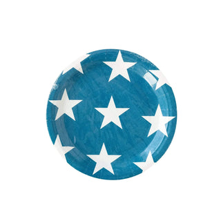 Hamptons Navy Star Paper PlateOh my stars and stripes these plates are the are the perfect addition to any backyard barbeque or midnight picnic under fireworks. These dinner sized plates are big My Mind’s Eye