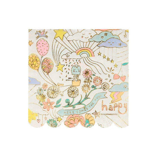 Happy Doodle Large NapkinsIf you're looking for napkins for a really happy celebration, then you'll love these fantastic Happy Doodle napkins. Featuring colorful illustrations of clouds, ballMeri Meri