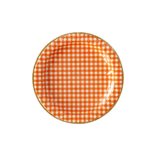 Harvest Orange Gingham Check Plate