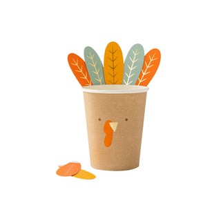 Harvest Turkey Paper Party CupDon't forget to invite Tom Turkey and his flock to your Thanksgiving feast! These party cups add a touch of whimsy to your party table. Designed to look like a cute My Mind’s Eye