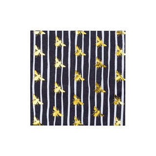 Hey, Bae-Bee Cocktail Napkins, Black and Gold