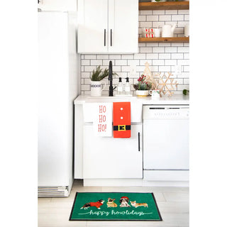 Ho Ho Ho Tea Towel Set· This set of 2 holiday tea towels are the perfect Christmas décor for your home and kitchen this holiday season! 
· Christmas dish towel set includes one white towePearhead