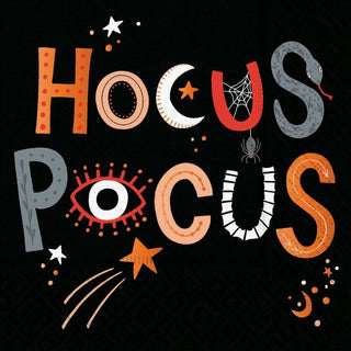Hocus Pocus Halloween Beverage Napkin
Paper Beverage Napkins 
Pack of 16
Approx: 5"
Holographic Foil Details 
Not safe for microwave use
Design Design