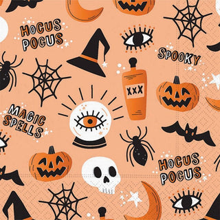 Hocus Pocus Halloween Luncheon Napkin
Paper Lunch Napkins 
Pack of 16
Approx: 6.5"
Holographic Foil Details 
Not safe for microwave use
Design Design