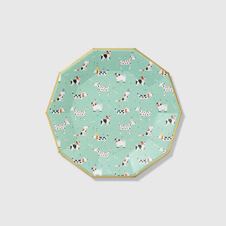 Hot Diggity Dog Large PlatesYou're barking up the right tree with these large plates. Adorned with cute and cuddly pups, they're sturdy enough to stand up to the gooiest pizza, the rowdiest kidCoterie Party Supplies