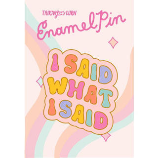 Enamel PinSay hi to your denim jacket's new bff! Perfect for expressing all your feels… because we know you have so many. These enamel pins will make you smile, look cute, andTalking Out of Turn