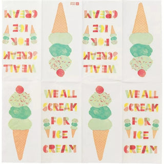Dots & Ice Cream NapkinsKeep the tables clean at your ice cream party with a Dots &amp; Ice Cream Napkins Two Pack! This pack includes paper napkins with two different designs. One design fTalking Tables