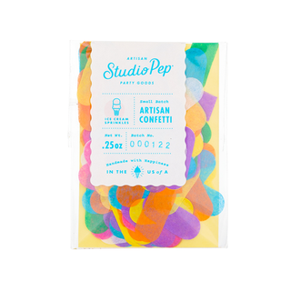 Ice Cream Sprinkles Artisan ConfettiOur hand-pressed Artisan Confetti is the highest quality confetti available. Fully separated and pressed from American made tissue paper for the most beautiful colorStudio Pep