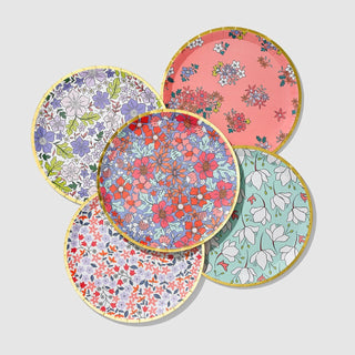 In Full Bloom Large Paper Party Plates by Coterie Party Supplies