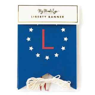 LIBERTY BANNERCelebrate the Land of Liberty with this patriotic red white and blue word banner. This banner comes complete with the letters to complete the word "Liberty" and 6 reMy Mind’s Eye