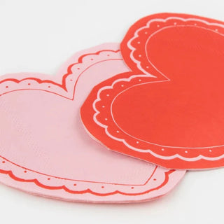 Lacy Heart Small NapkinsPink and red is this season's hottest color combination. Do it with these beautiful lacy heart napkins for a vintage romantic look. Perfect for Valentine's Day, weddMeri Meri