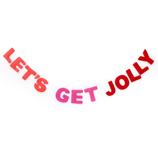 Let’s Get Jolly Christmas Holiday Felt Garland by Kailo Chic