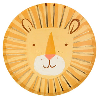 Lion PlatesThese delightful lion plates, with an adorable illustration and shiny gold foil details, will look amazing on the party table. They are perfect for a really wild parMeri Meri