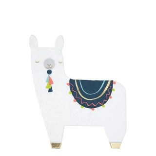 Llama NapkinsSomeone who loves llamas will be delighted to see these very special napkins at the party table! Beautifully designed and crafted, with lots of shimmering gold foil Meri Meri