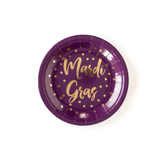 MARDI GRAS PAPER PLATESAppetizer and dessert services aren't complete without the perfect plate. These 7" round Mardi Gras party plates the perfect accent to any food table at a Mardi GrasMy Mind’s Eye