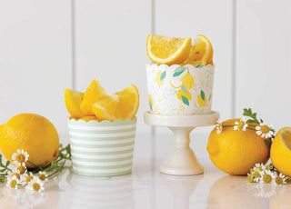 MINT LEMON STRIPES BAKING CUPSOur brand new food cups are perfect for baking cupcakes right in the oven. But don't limit yourself, there are so many great uses for them: add candy and wrap in celMy Mind’s Eye