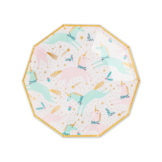 Magical Christmas Small PlatesMerry and magical! Featuring glittery gold foil, these Christmas unicorn plates sparkle and shine!

Illustrated by Hello!Lucky
Paper Dessert Plates
Pack of 8

ApproxDaydream Society