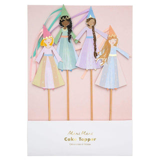 Magical Princess Cake ToppersTransform a cake or cupcakes into works of wonder with our beautifully illustrated magical princess toppers with flowing ribbons.

Ribbon tassels
Gold foil detail
PaMeri Meri
