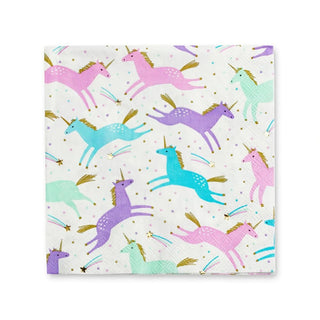 Magical Unicorn Large NapkinsThrow your horns in the air! Featuring candy-like colors and gold foil-pressed elements, these napkins are pure magic. We especially love them paired with items fromDaydream Society